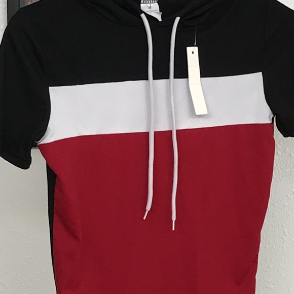 Kids Black Red White Hoodie - Picture 4 of 8